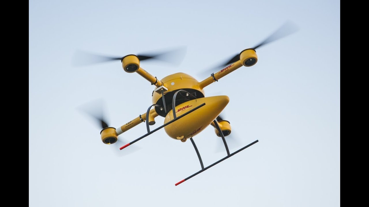 DHL Paketkopter Testbetrieb - von Norden auf die Nordseeinsel Juist.