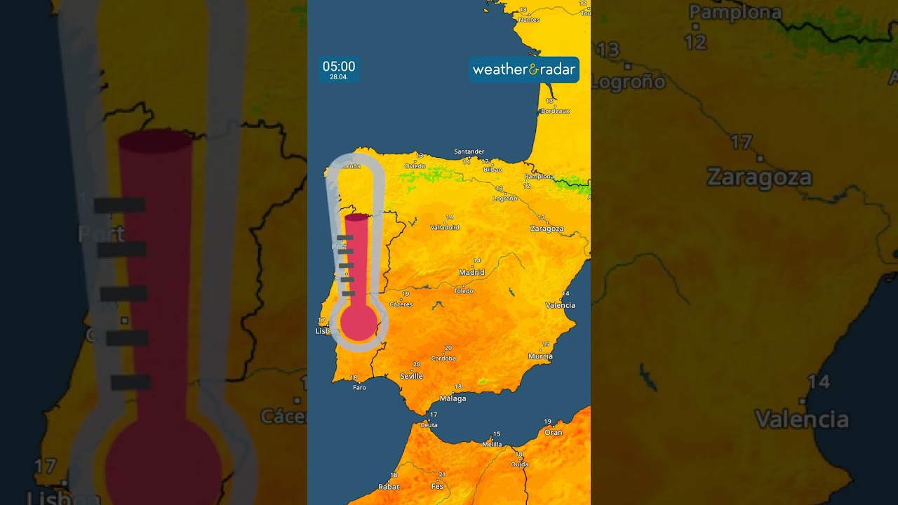 Spain approaching April temperature record