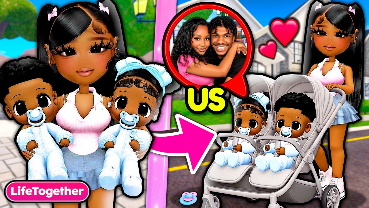 I Became REALISTIC TWINS With My BOYFRIEND… We Got ADOPTED Together! 😭 | LifeTogether RP (Roblox)