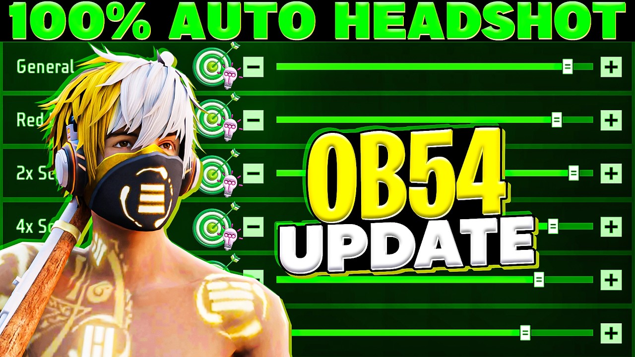 NEW OB54 Update Sensitivity 😱 Auto Headshot Trick 2026 | Free Fire MAX Best Headshot Setting 🔥