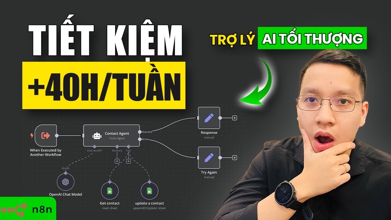 Bí Mật Tạo Trợ Lý AI Cá Nhân Làm Việc 24/7 | Xây Dựng AI Agent với N8n Giúp Tự Động Hóa Mọi Thứ
