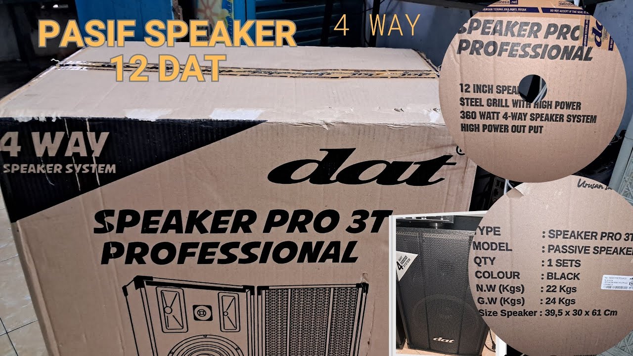 Sepasang Speaker Pasif dat Pro 3T 360 WAT 4 way Speaker System