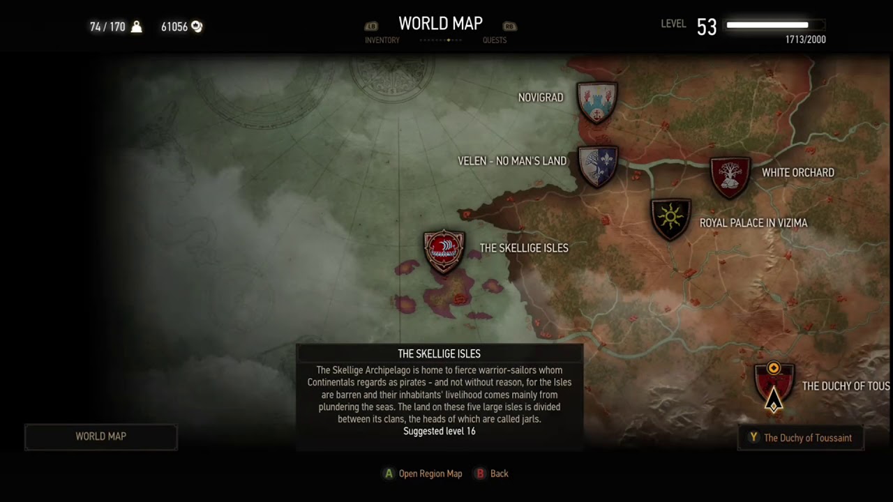 Witcher 3 Wild Hunt Skellige Undiscovered Locations / Question Marks