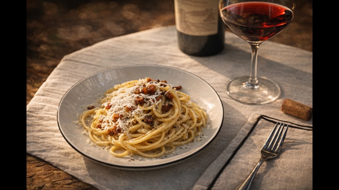 Spaghetti Carbonara Over Fire | Negroni Supper