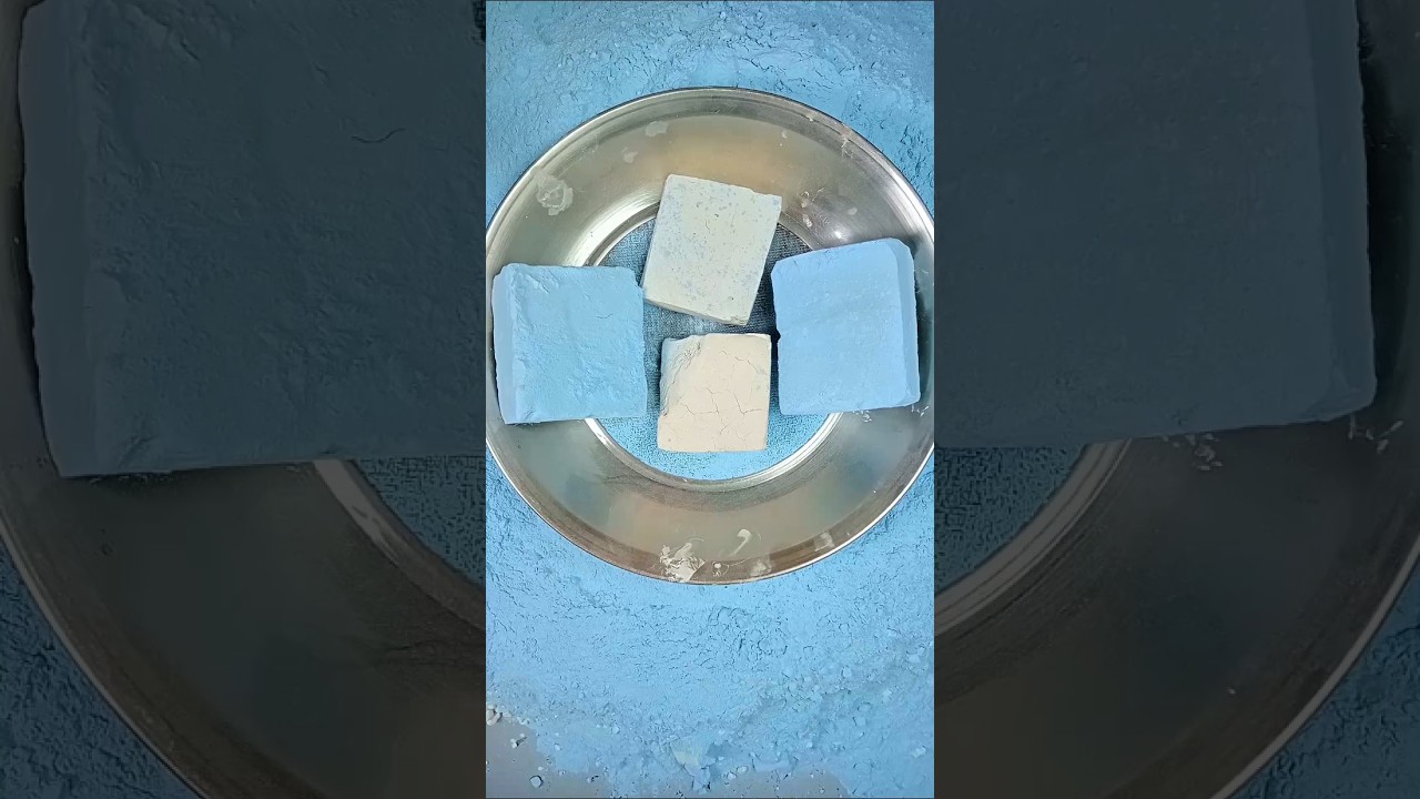 Blue & White Gym Chalk Crushing | #asmr #crunchy #crispy