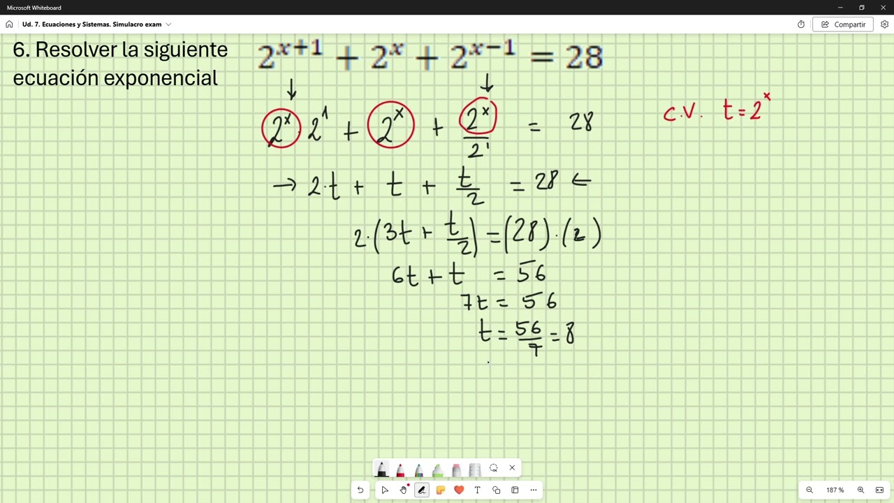 Vídeo 10  Ud 7 Ecuaciones  Examen 6 de 6