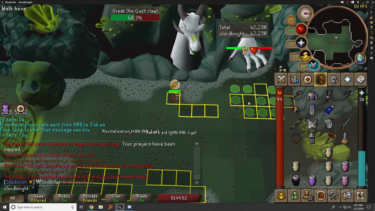 Efficient Scythe Acid Run