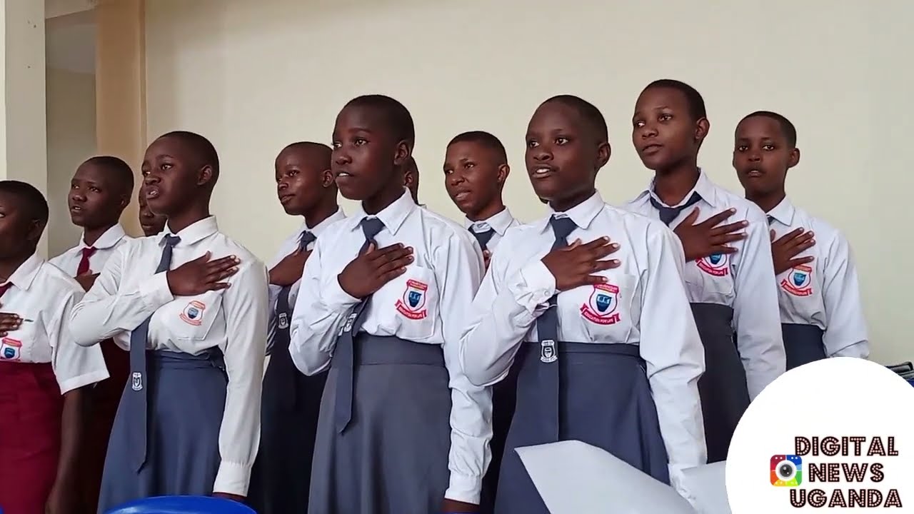 St. Mbaaga's College Naddangira on stage! competition festival for school's in Kampala Archdiocese.