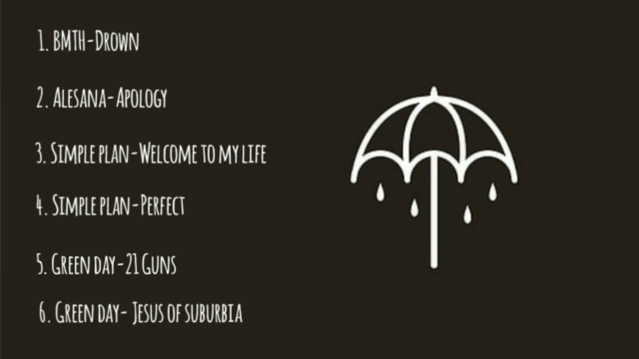 Kumpulan lagu Barat BMTH, Alesana, Simple Plan, dan Greenday
