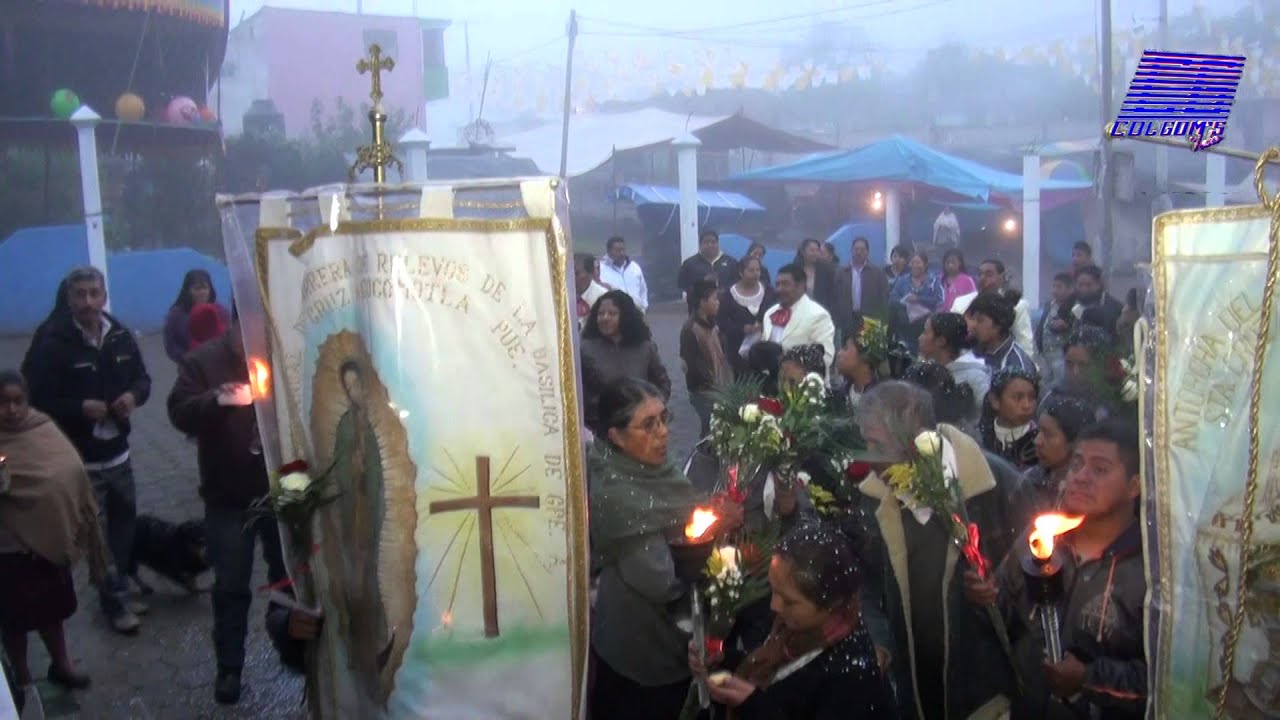 Acocomotla 2014 Mañanitas llegada Antorchas y Danza Camadas