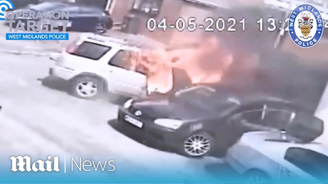 Gunfire erupts in Walsall as violent gang clash moments before car is torched