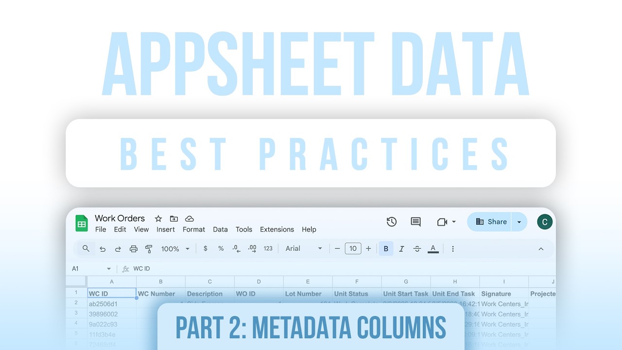 Data Best Practices | Part 2: AppSheet Metadata