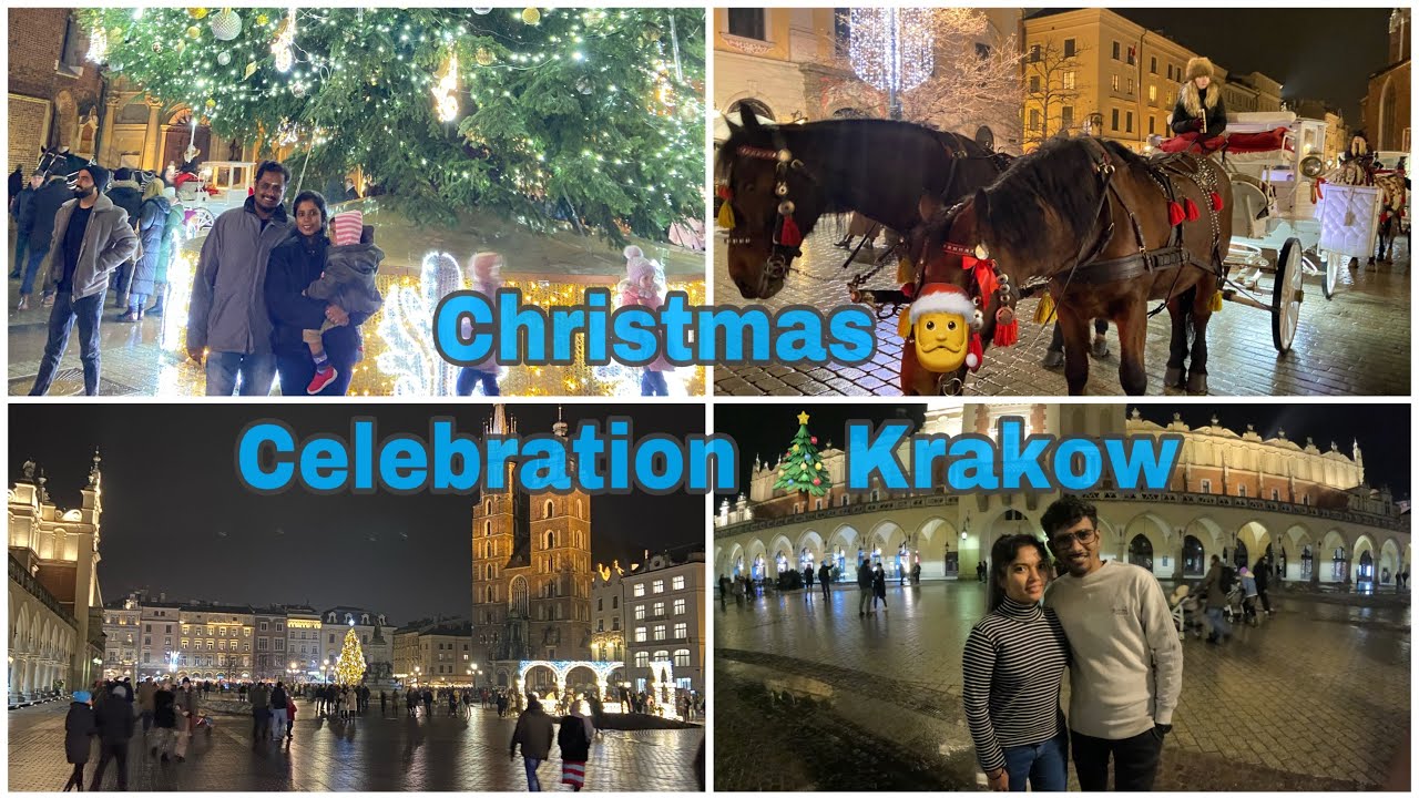 Christmas Celebration Krakow Poland || Beautiful Krakow City Centre Market || Kannadiga In Europe