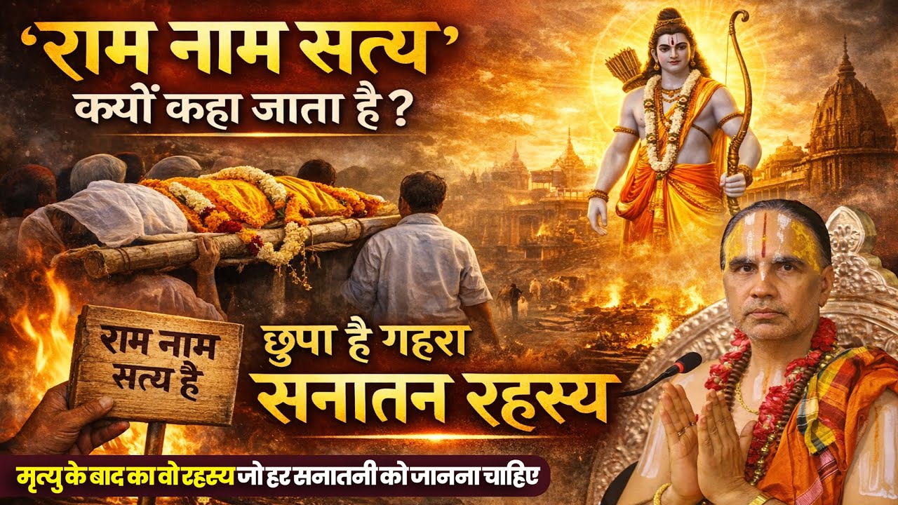 अंतिम यात्रा में “राम नाम सत्य” क्यों कहा जाता है? छुपा है गहरा सनातन रहस्य ! RaghvacharyaJi Maharaj