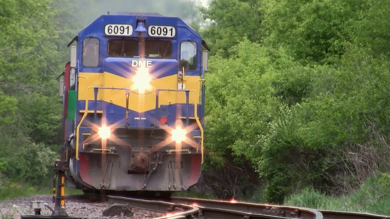 DM&E 6091 East, Three SD40-2 Engines on 5-27-2013