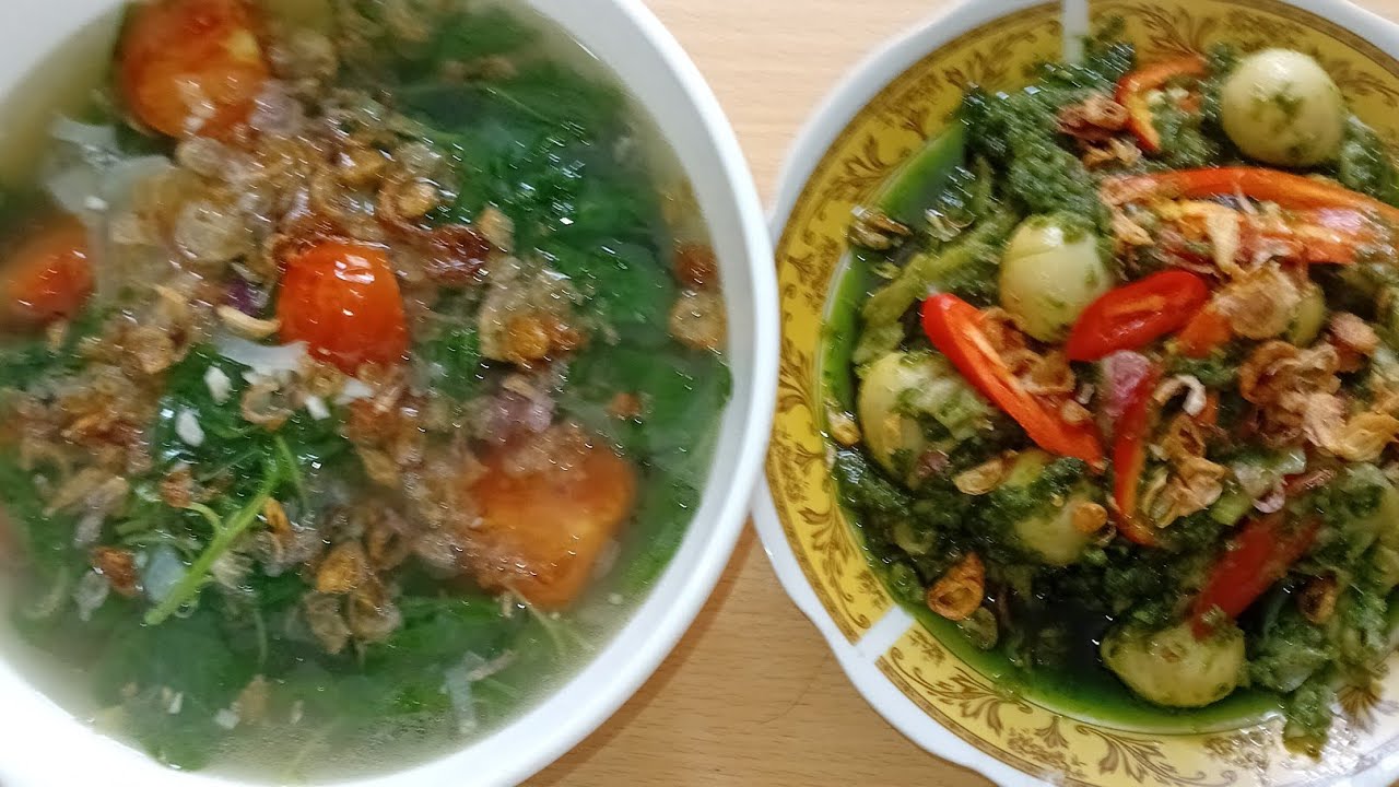 Menu  Pedas Dan Hangat Telur Puyuh Sambel Ijo +Sup Paling Murah Paling Seger Sup Bayam Coba Ya!!