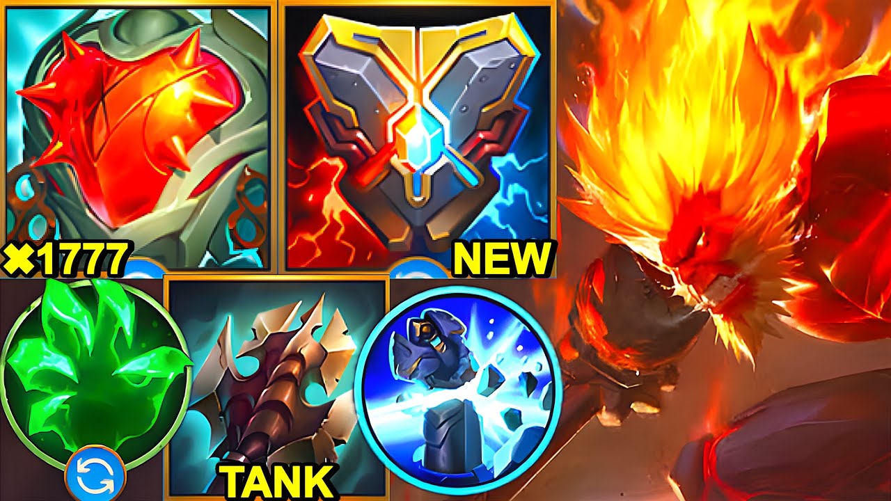 Wild Rift China Wukong Top - NEW HEARTSTEEL & Zeke's Convergence MAX TANK WUKONG Build Runes
