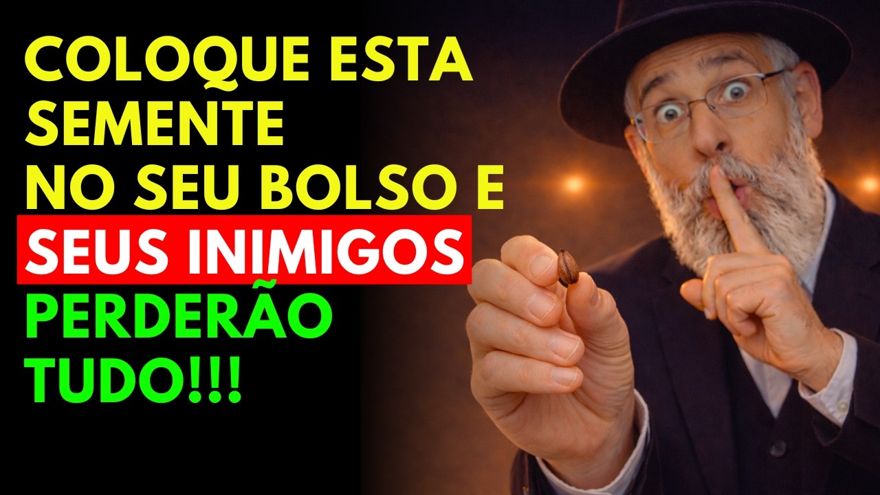 CUIDADO! Esta SEMENTE no seu BOLSO devolve TODO O MAL aos seus INIMIGOS | Sabedoria Judaica