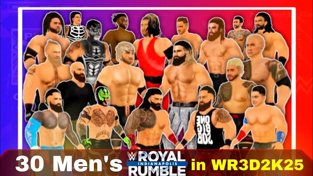 🔥30 MENS ROYAL RUMBLE MATCH IN WR3D2K25 || I PLAY WR3D2K25