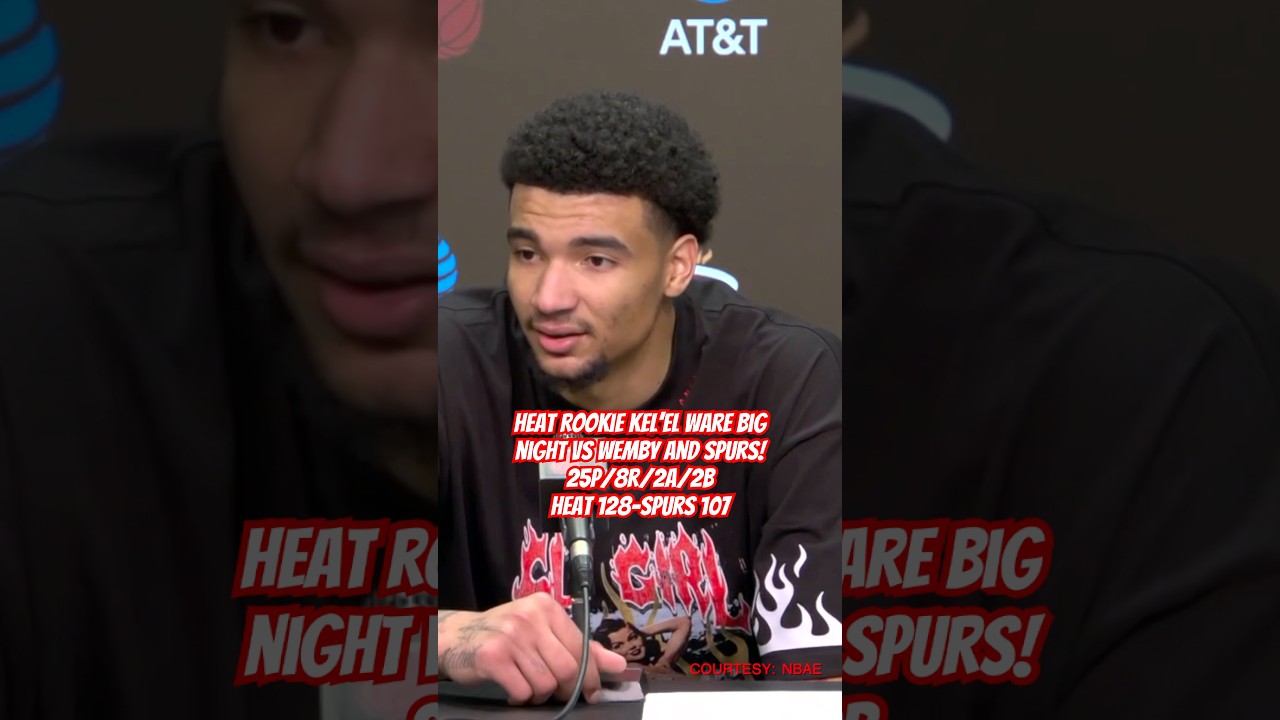 🔥 Heat rookie Kel&rsquo;el Ware puts up 25/8 vs Wemby and the Spurs #nba #miamiheat