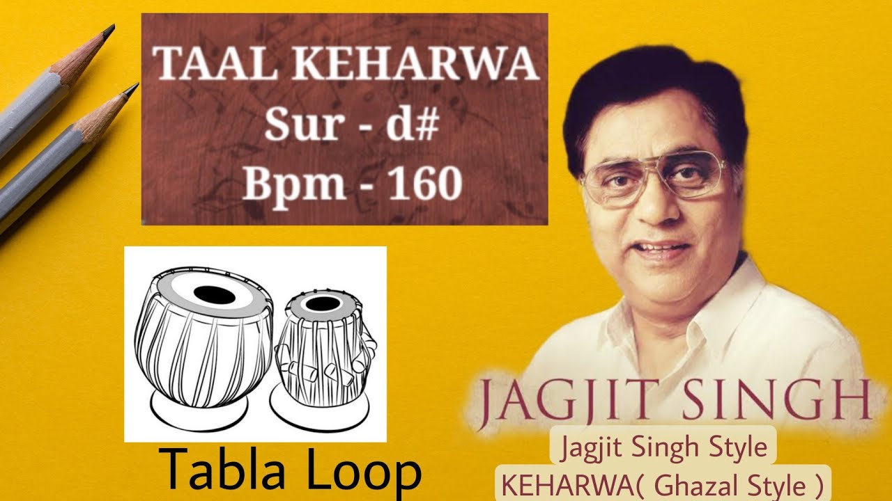 KEHARWA Taal ,Gazal Theka | Sur d# | Bpm 160 #tabla