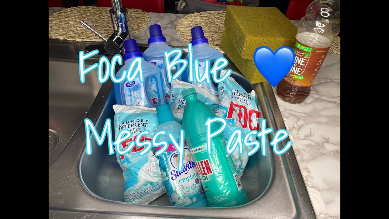 FOCA BLUE MESSY PASTE 💙 , BLEACH RINSE 🥰, SPONGE SQUEEZING