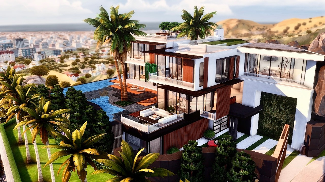 THIS MODERN MANSION WILL BLOW YOUR MIND! | House Tour | The Sims 4 | Сучасно тропічний будинок!