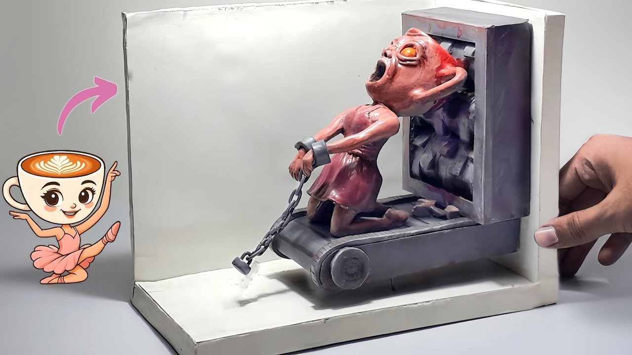 Making Italian brainrot - Monster ballerina Cappuccina Diorama in 16 Minutes | Alianmadex