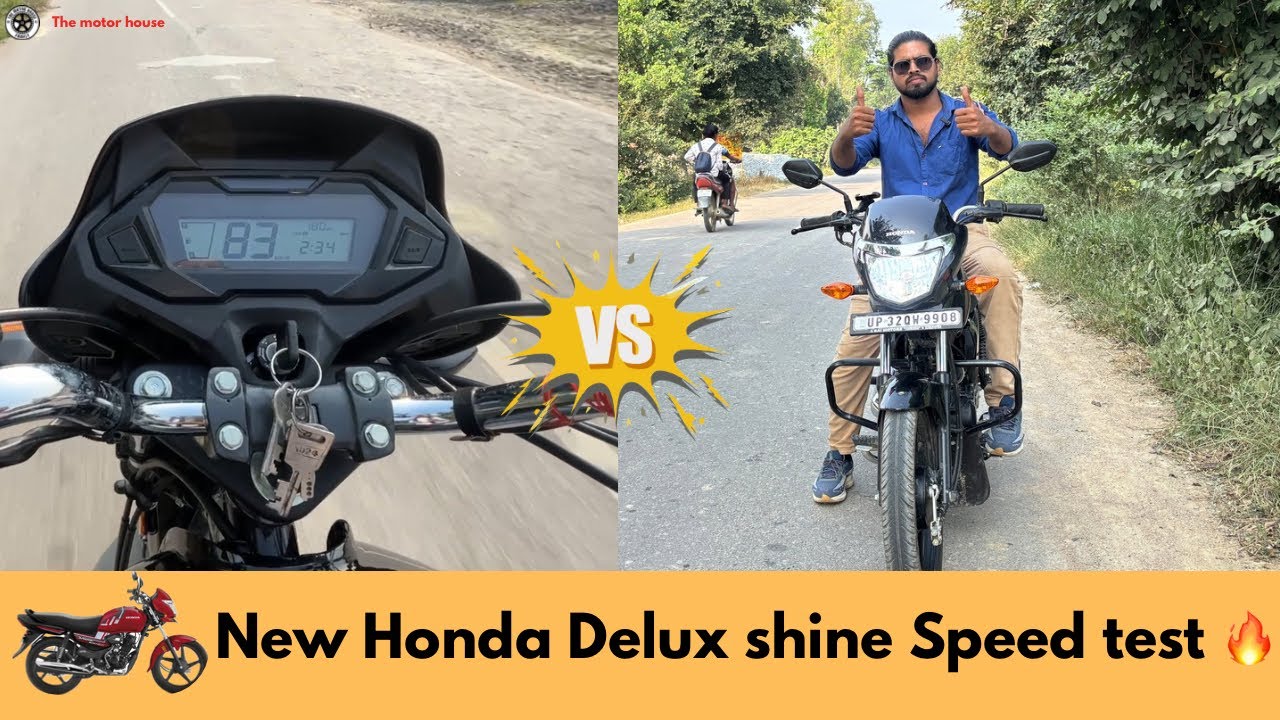 ⚡Delux  Honda Shine 100cc Digital Meter Speed Test | Real Top Speed Check! Top speed chek 🔥 TMH
