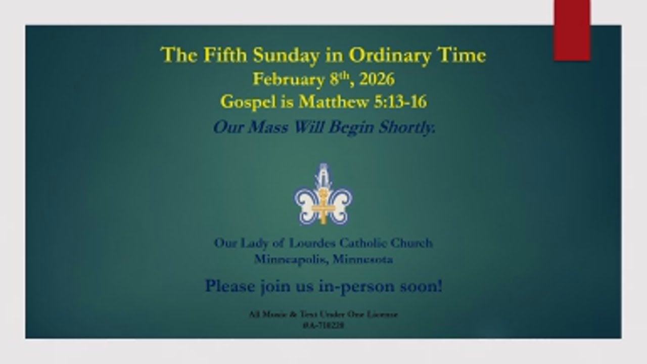 The 5th Sunday in Ordinary Time - February 8, 2026