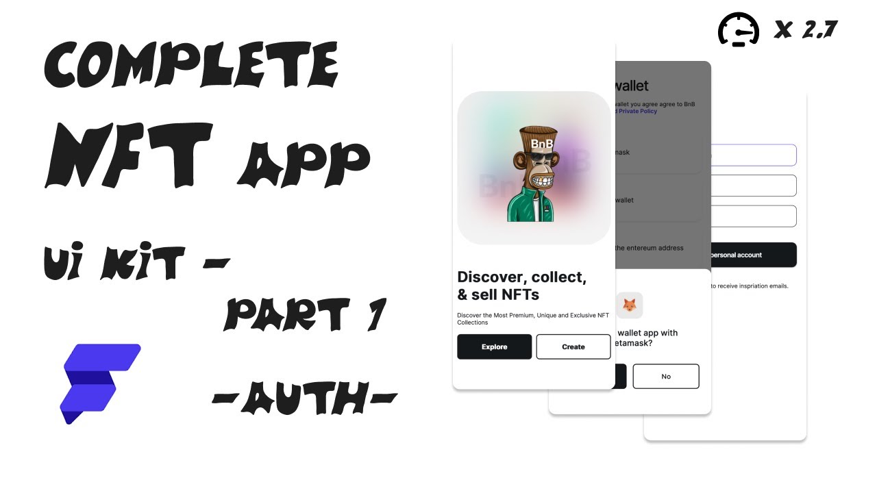 Complete NFT App UI Kit - Authentication & Login Flow (Part 1) | FlutterFlow Tutorial