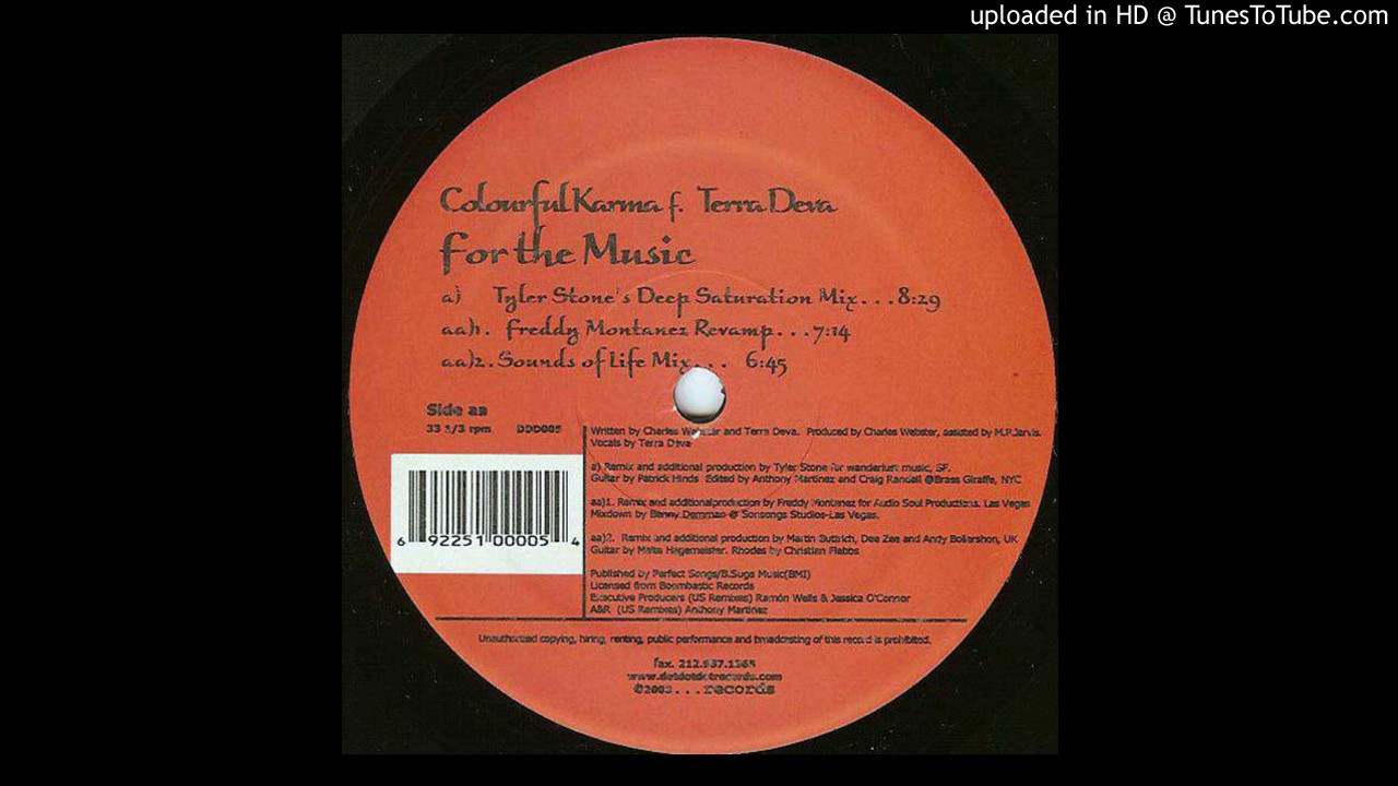 Colourful Karma & Terra Deva - For The Music (Freddy Montanez Revamp)