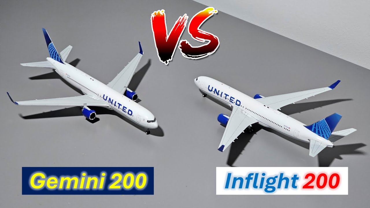 Model Airplane Showdowns! Gemini 200 VS Inflight 200, 1/200 Scale United Airlines Boeing 767-300ER