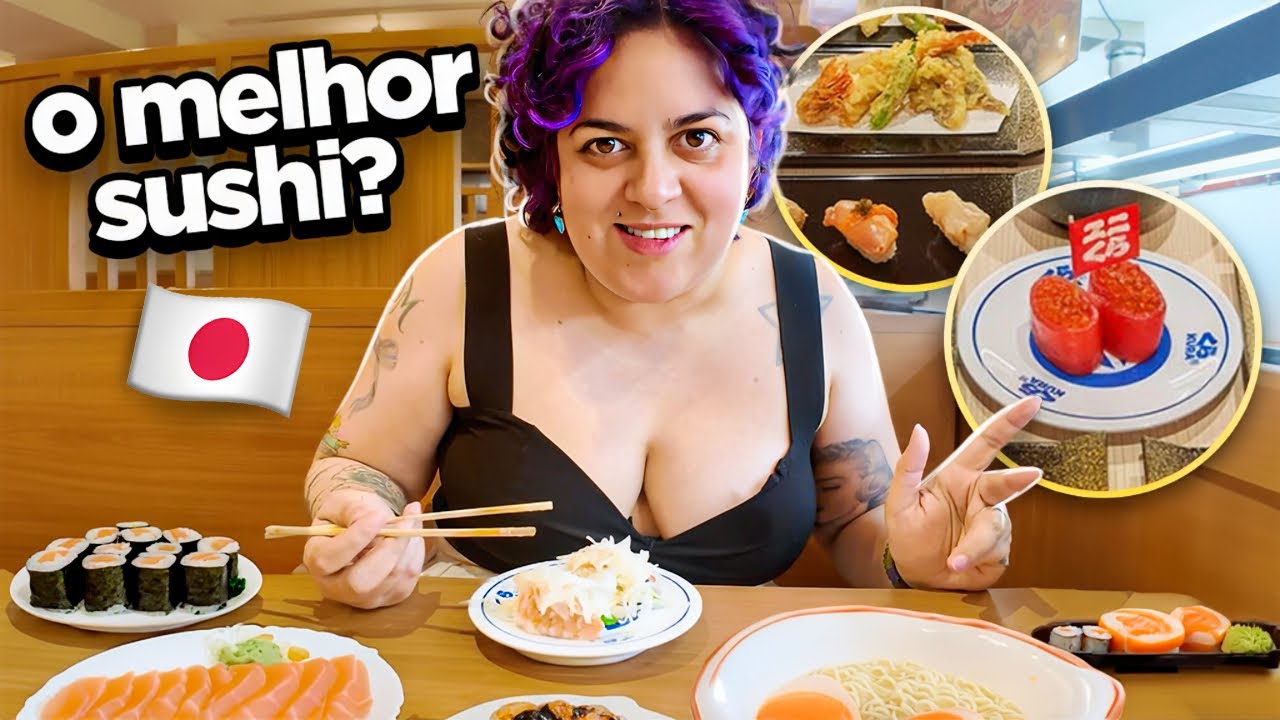 SUSHI DE ESTEIRA do Japão + Aventuras no Bairro cheio de ANIME e GAMES