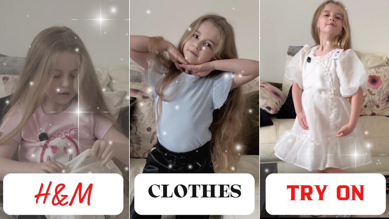 H&M clothes try on - 5 year old 