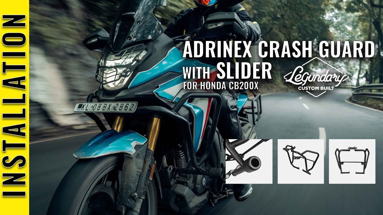 ADRINEX CRASH GUARD WITH SLIDER FOR CB 200X| Installation video | Bandidos PITSTOP