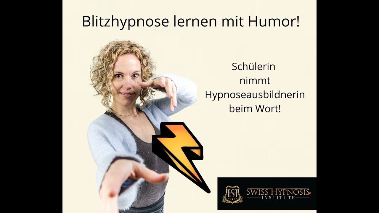 Blitzhypnose lernen mit Humor - learning instant induction with humor