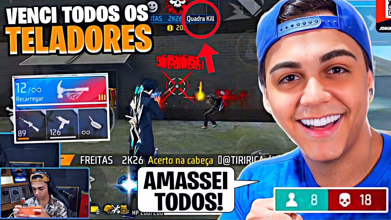 FREITAS VENCEU TODOS OS TELADORES JOGANDO NO MOBILE E FARMOU AURA VENCENDO A PARTIDA!! React