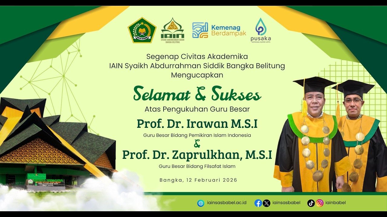 UCAPAN SELAMAT PENGUKUHAN GUBES IAIN SAS BABEL