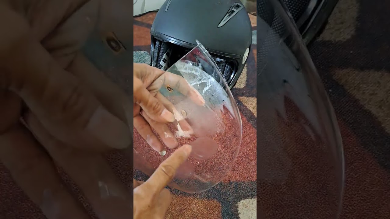 CARA MENGHILANGKAN GORESAN DI KACA HELM || MIKA HELMET