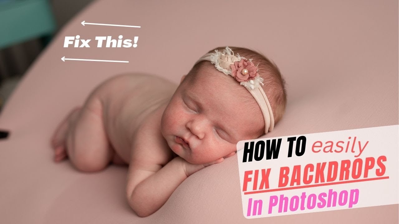 Newborn Photography Beanbag Pose Background Fix
