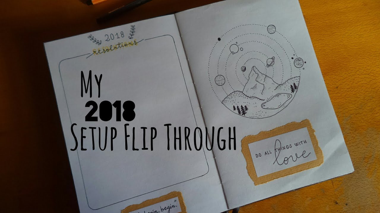 My 2018 Setup Flip through (+ January Spread) | My Crafting World