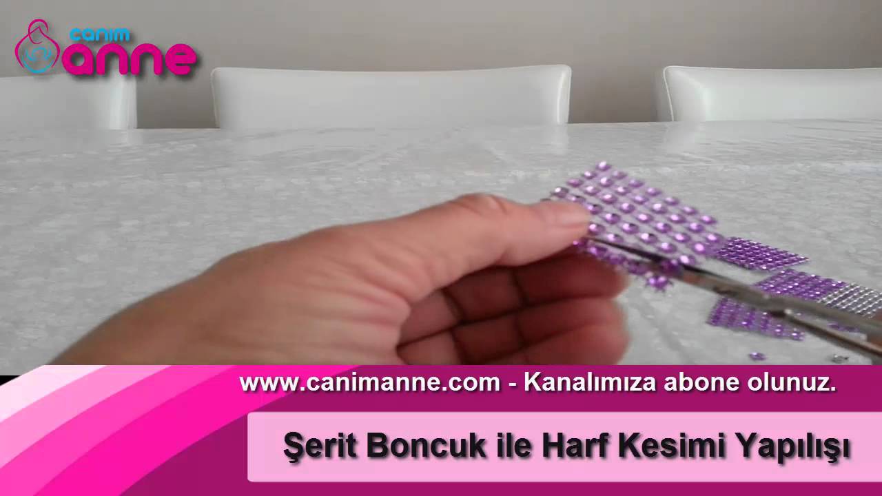 Şerit Boncuk ile Harf Kesimi Yapılışı (A-U-T-S-E-I-Ü-F Harfleri) , Canım Anne @Canım Anne