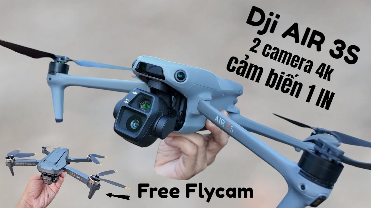 DJI AIR 3S - Quay Phim 4k Siêu Nét - Cảm Biến 1IN - Cao 1000 mét - Xa 20km - Tặng Free Flycam