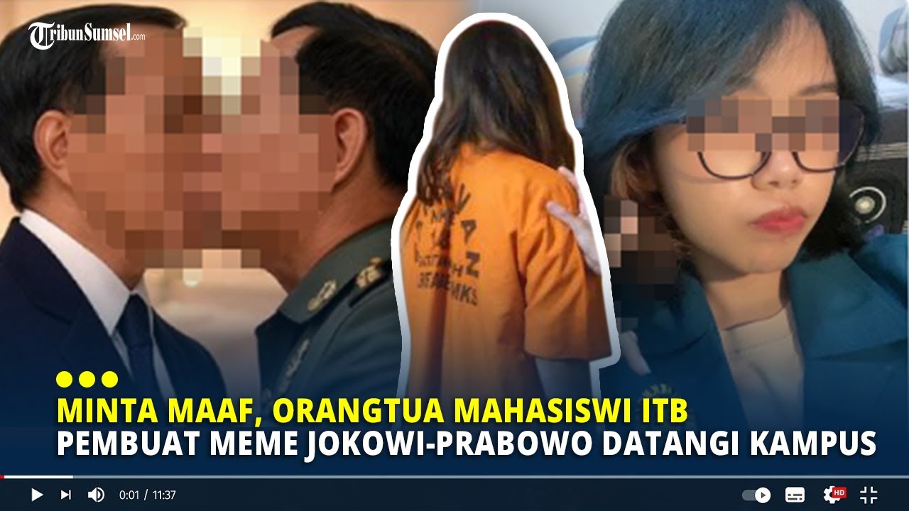Minta Maaf, Orangtua Mahasiswi ITB Pembuat Meme Jokowi-Prabowo Datangi Kampus