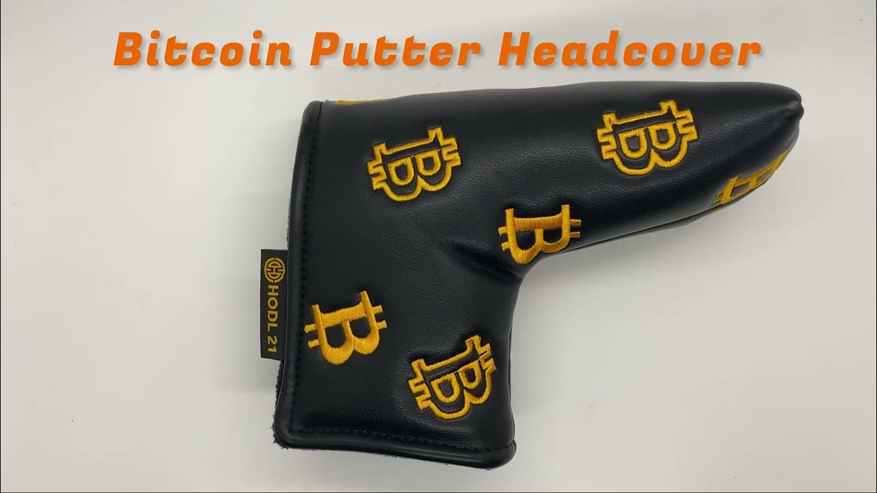 Bitcoin Golf Putter Cover - HODL 21 Putter Blade Headcover