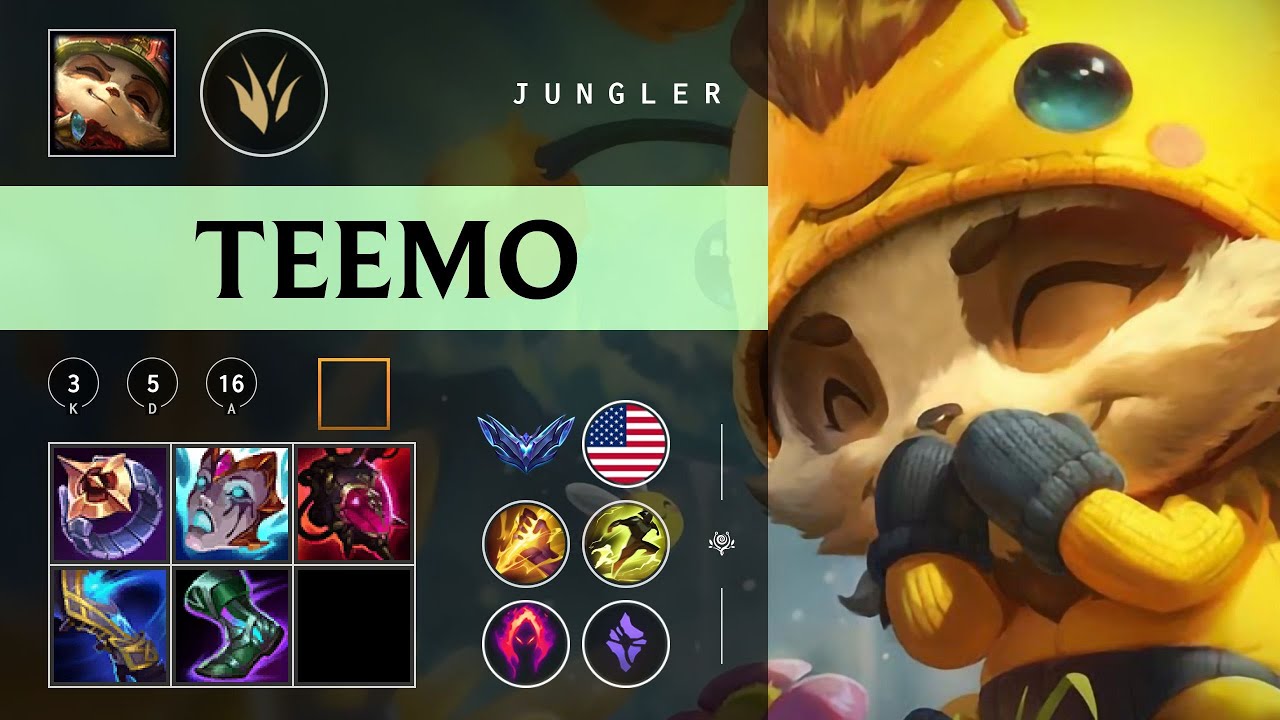 Teemo Jungle vs Zed - NA Diamond Patch 26.02