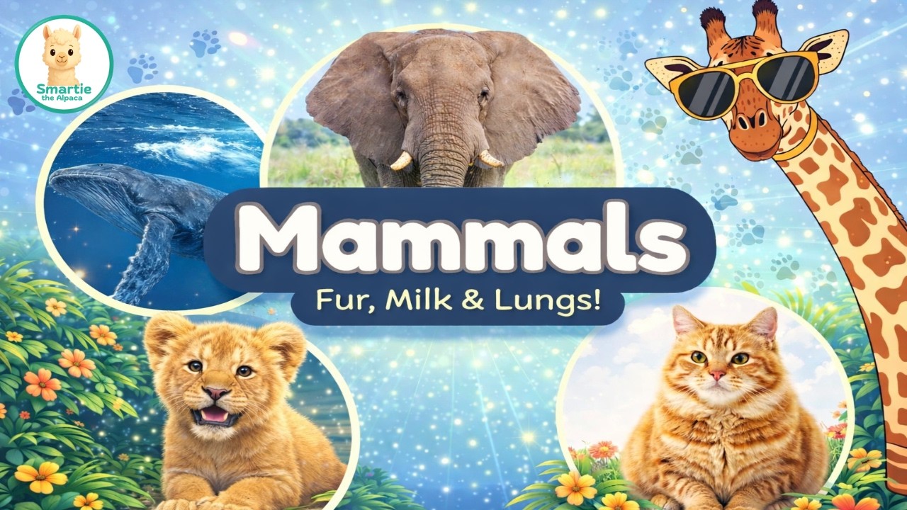 What Are Mammals? 🐾 Fur, Milk & Lungs Explained for Kids | Animal Classification