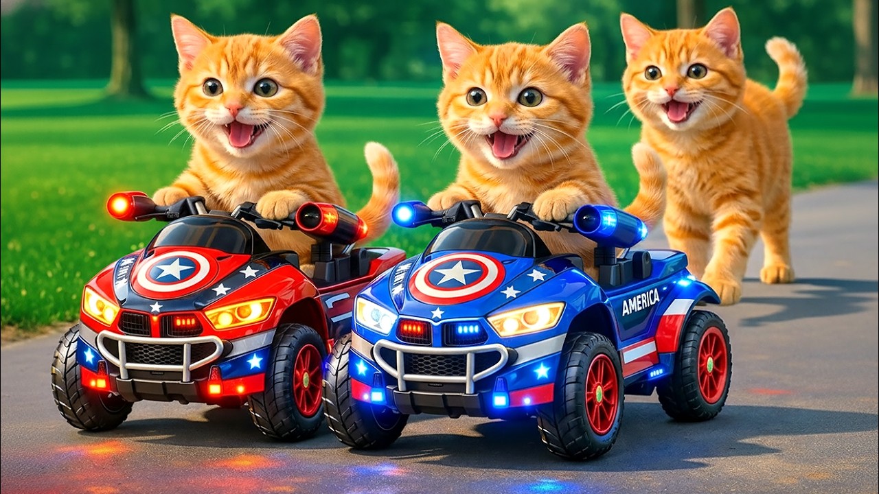 Kittens Drive Fire Demon Motorbikes 🚓 on a Revenge Mission to Rescue Mama Cat from a Bully💥🐱