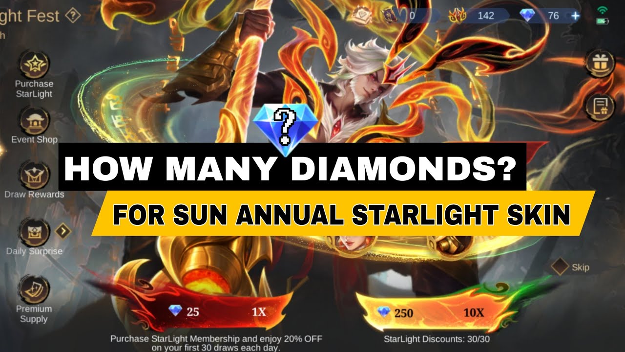 Сколько бриллиантов нужно для ежегодного ухода за кожей Starlight Skin? 🔥 | Полное руководство по...